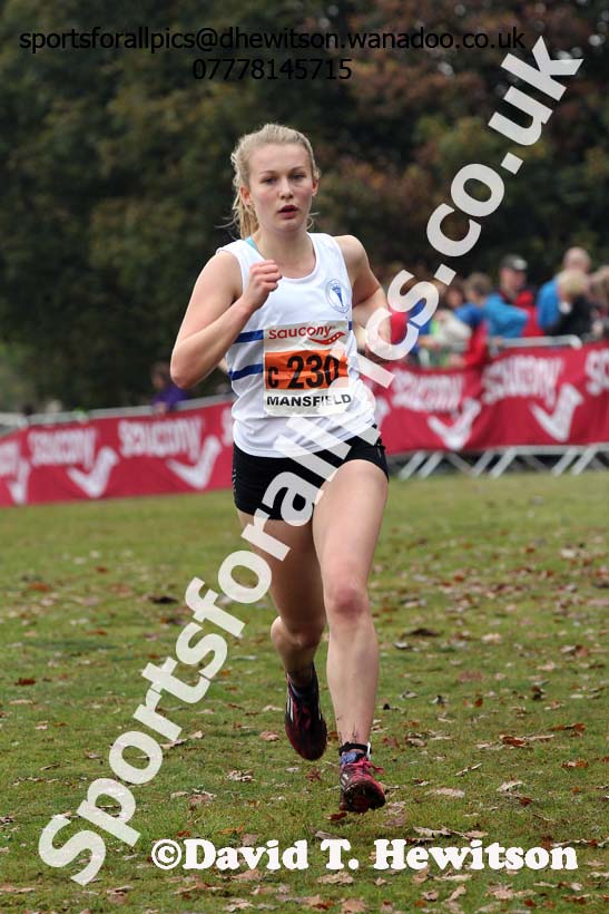 Junior women, National Cross Country Relays, Berry Park, Mansfield. Photo: David T. Hewitson/Sports for All Pics
